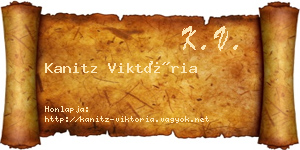 Kanitz Viktória névjegykártya